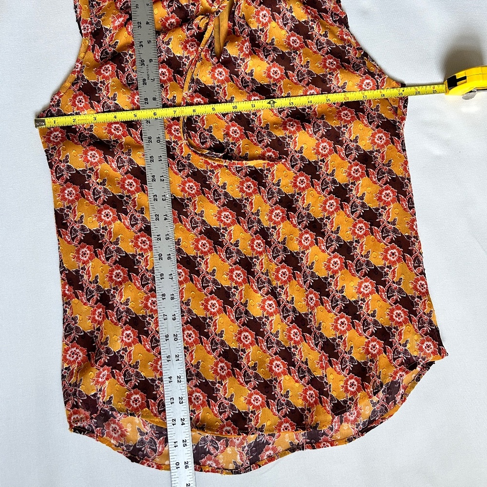 Maison d'Amelie Sleeveless Blouse, US Small, Yellow - Picture 4 of 5